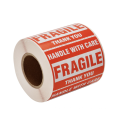 Etiquetas de adesivos frágeis Aviso de adesivo frágil para envio